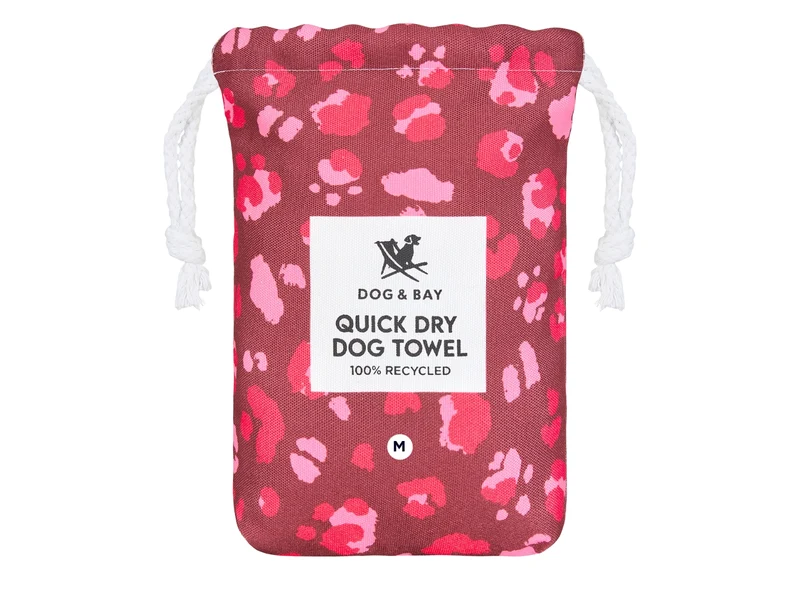 Dock & Bay Hundehandtuch M Pink Paws 90x50cm