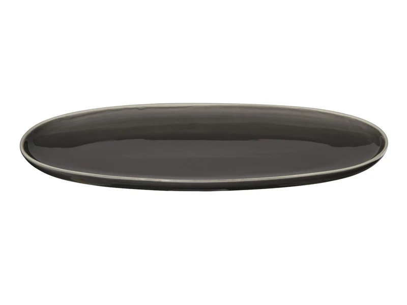 ASA semana Platte oval caviar 28,5x16x2,2cm