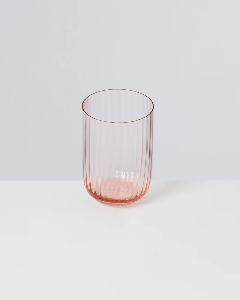 Joia Glas klein riffled rosé