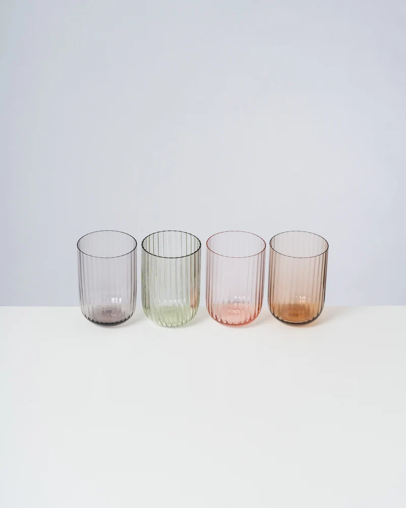Joia Glas klein riffled rosé