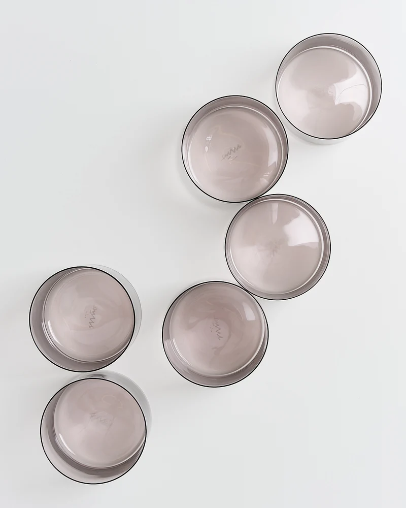 Joia Glas klein grau 6er-Set