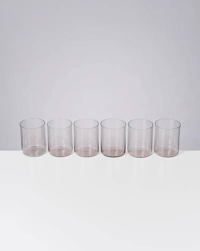Joia Glas groß grau 6er-Set