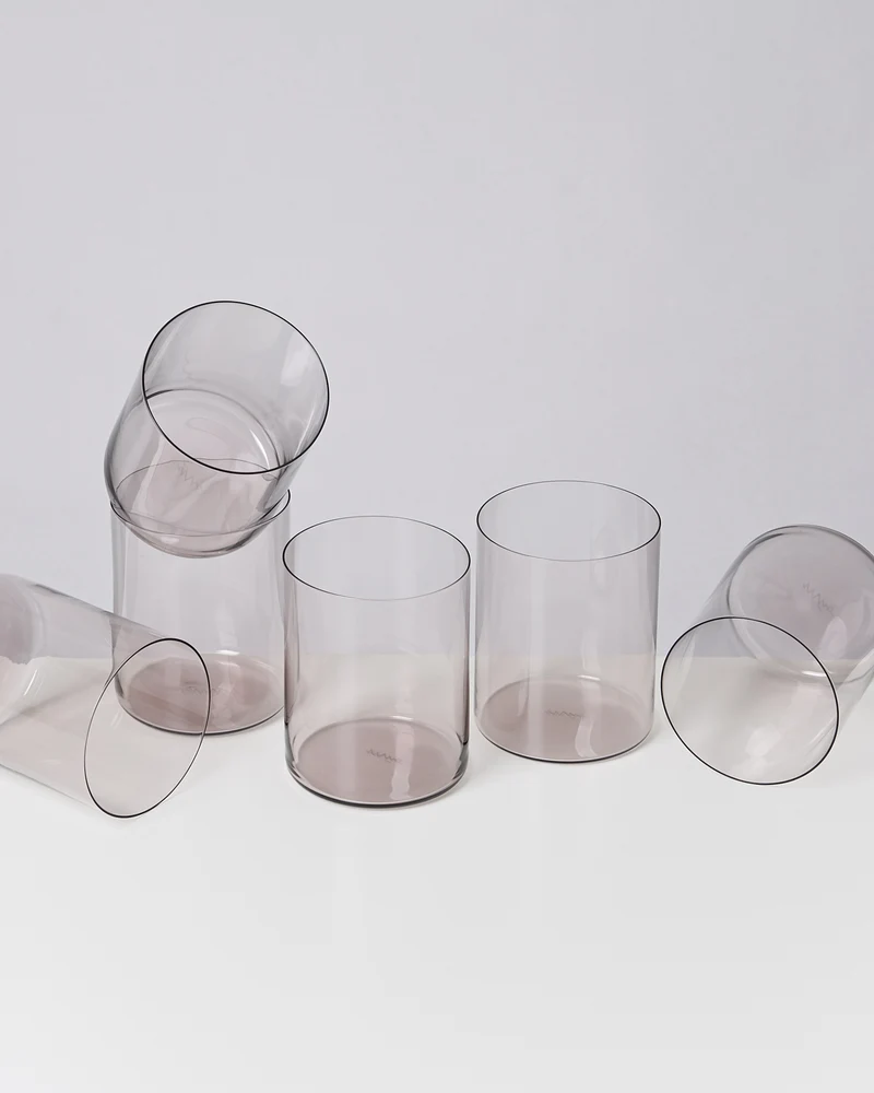 Joia Glas groß grau 6er-Set
