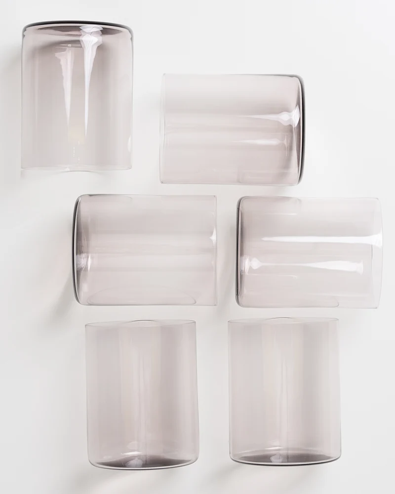 Joia Glas groß grau 6er-Set