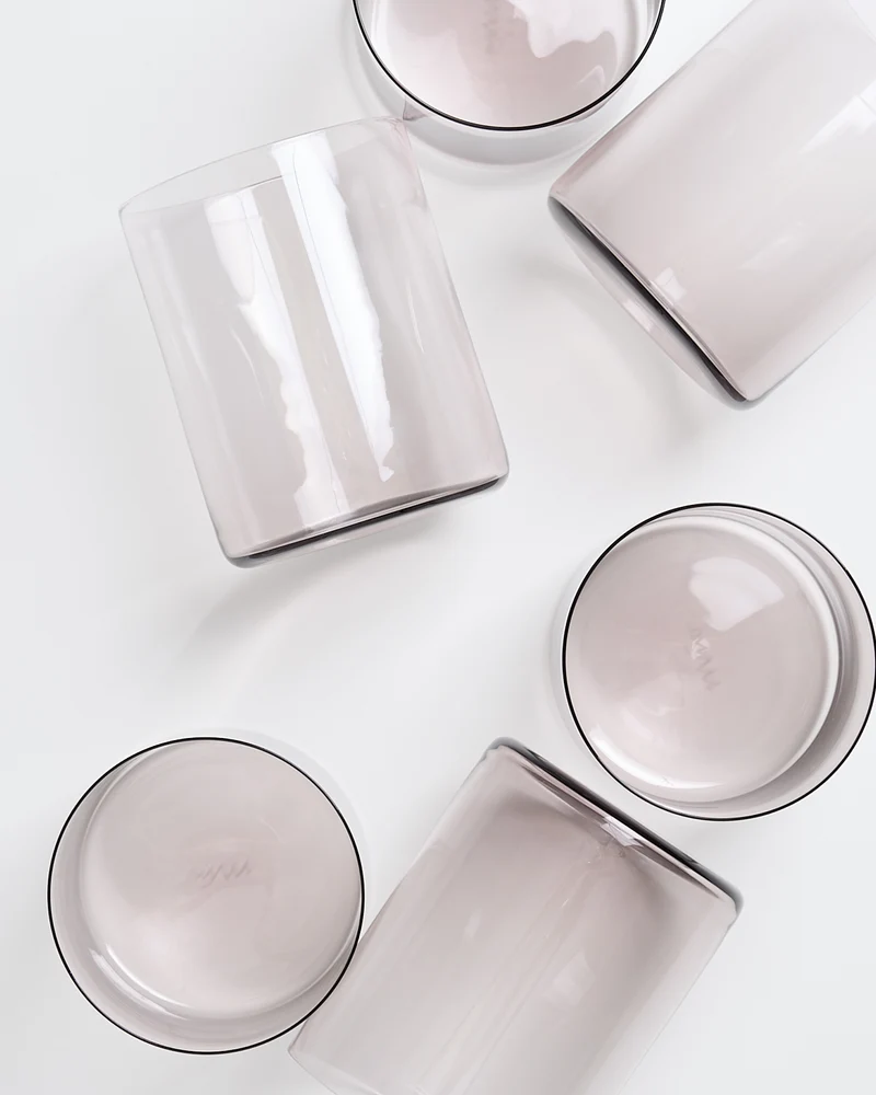 Joia Glas groß grau 6er-Set