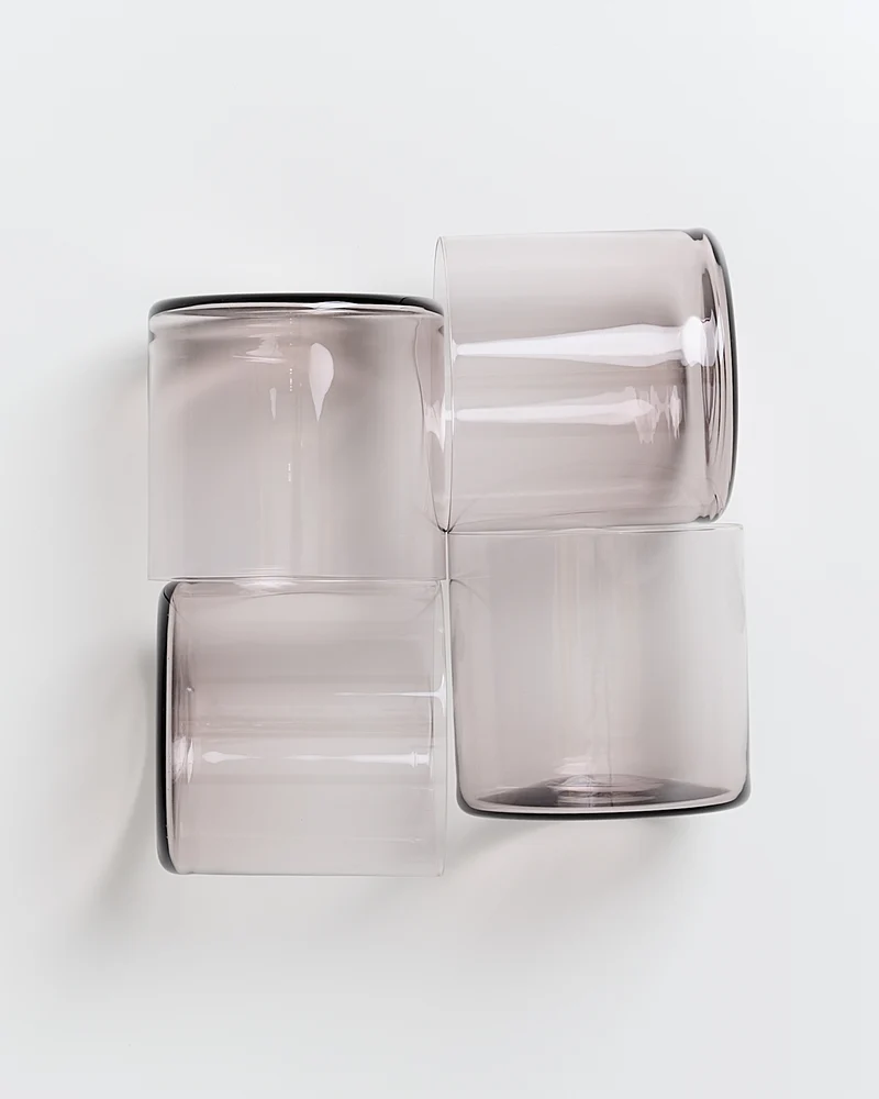 Joia Glas klein grau 4er-Set