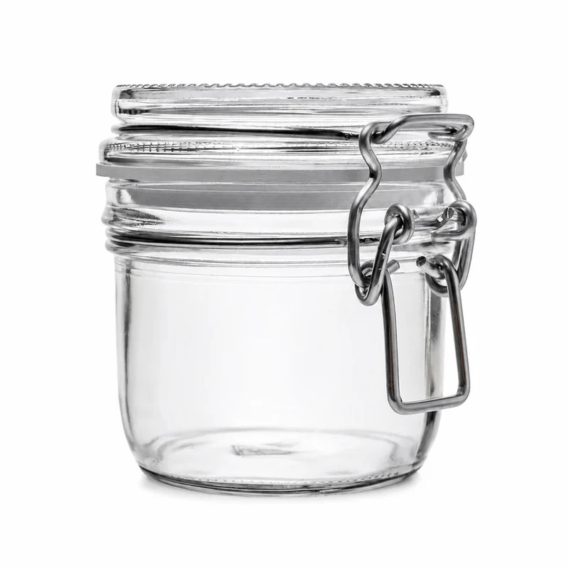 Drahtbügelglas 255 ml mit weißem Gummiring