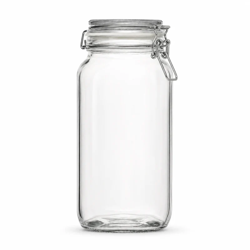 Drahtbügelglas 2590 ml mit weißem Gummiring