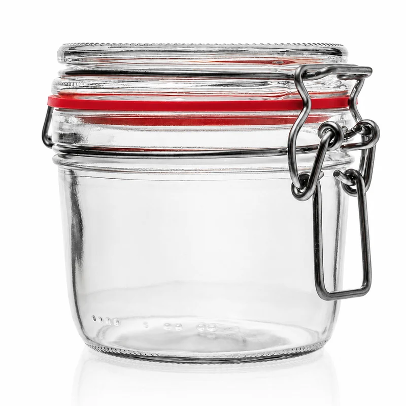 Drahtbügelglas 400 ml niedrige Form