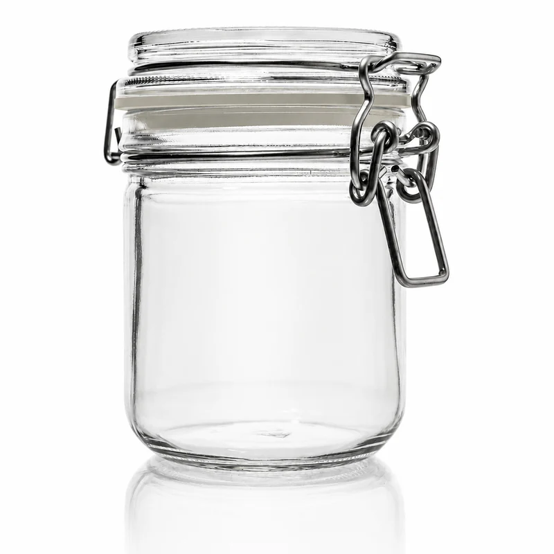 Drahtbügelglas 400 ml mit weißem Gummiring