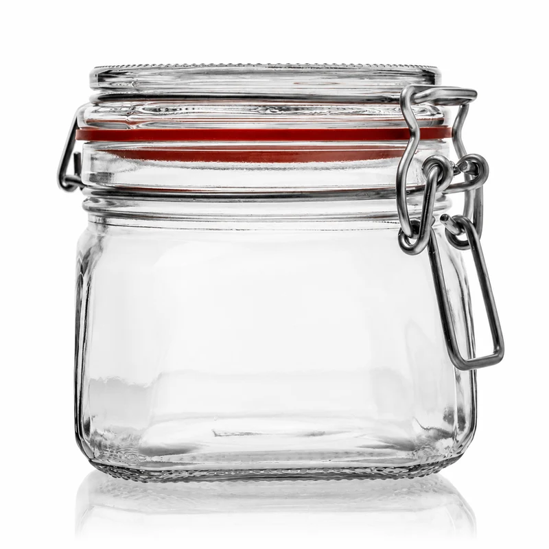 Drahtbügelglas 550 ml - Vierkant