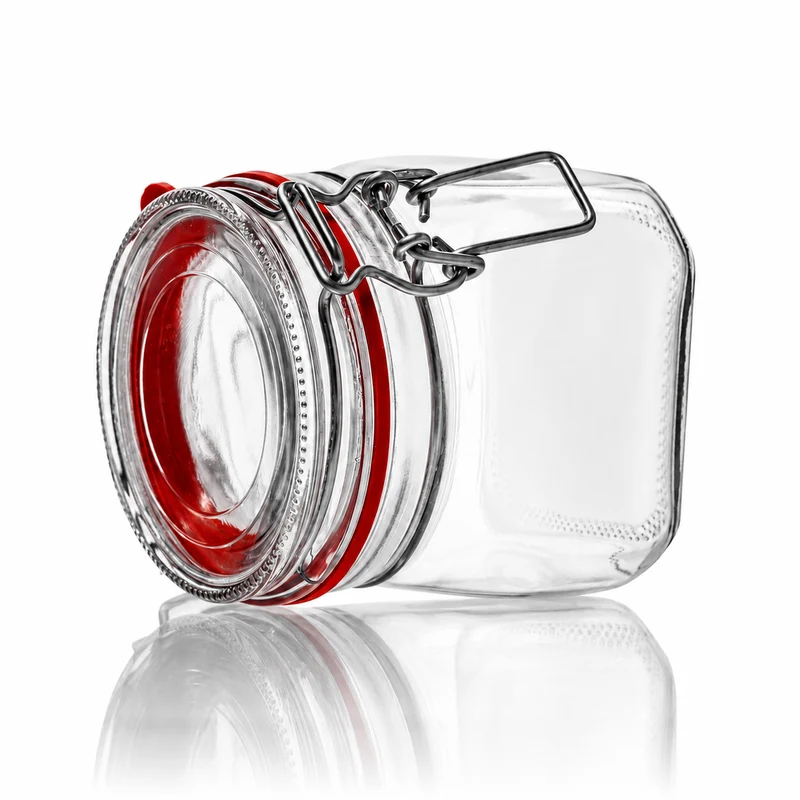 Drahtbügelglas 550 ml - Vierkant
