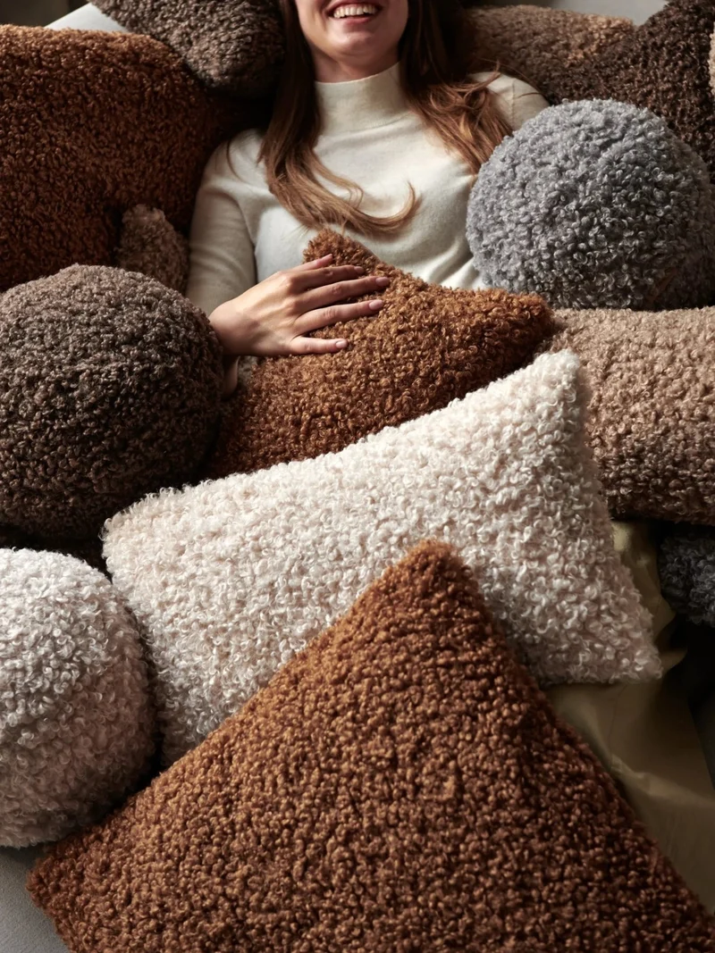 Blomus TEDDY Rundes Kissen espresso Ø26cm
