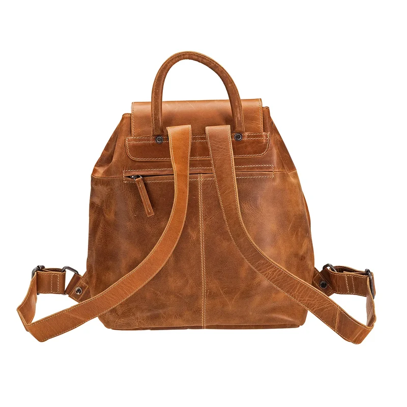 Leder-Rucksack JACOB'S WAY Farbe Cognac