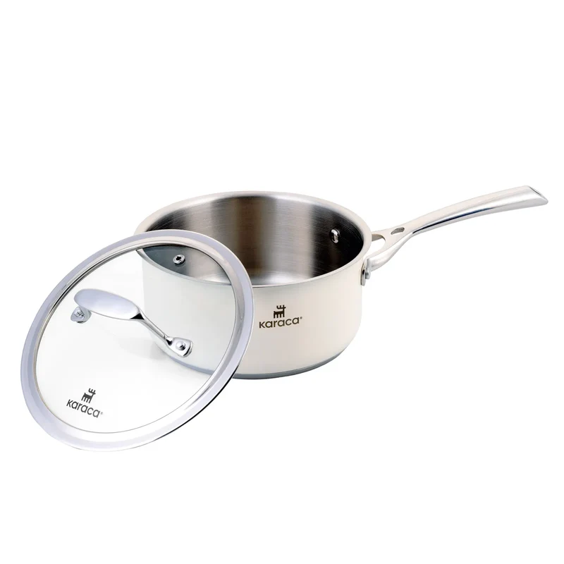 Karaca Induktions Edelstahl Creme Kochgeschirr Set 7 Teilig