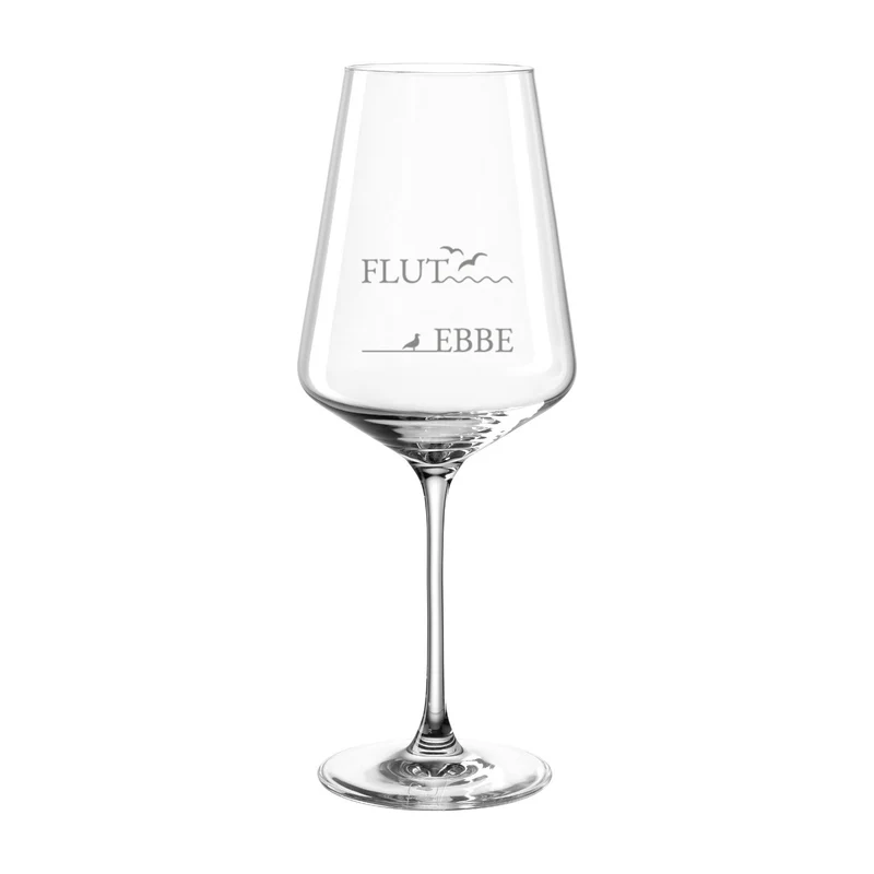 Rotweinglas PUCCINI 750 ml mit Ebbe/ Flut Gravur