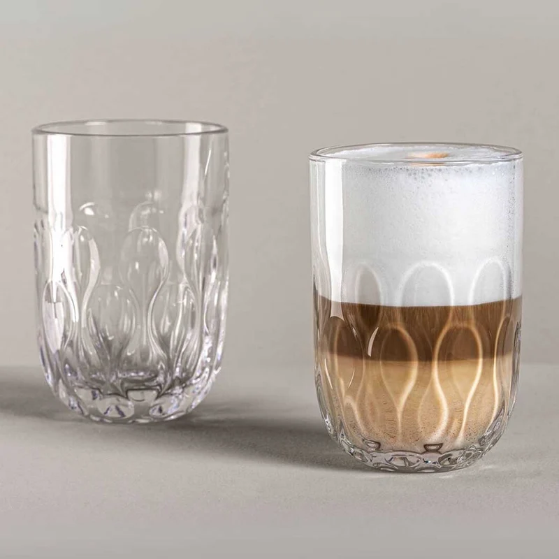 Latte Macchiato Glas GOCCE 380ml 3. Variante 2er-Set