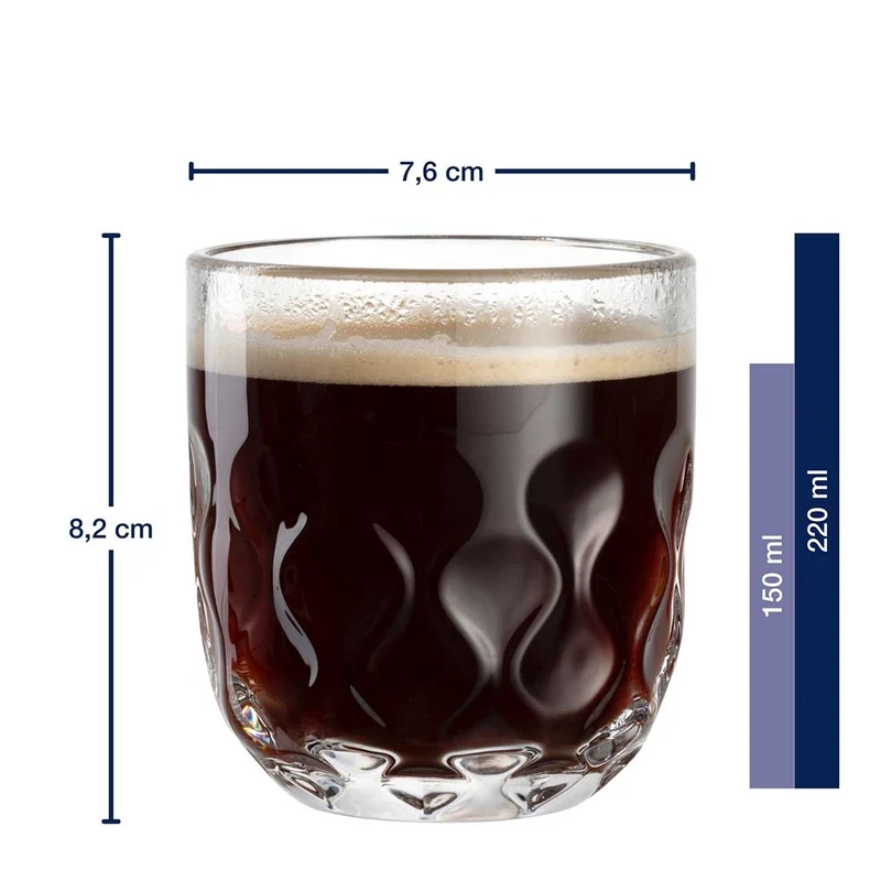 Kaffeeglas GOCCE 220ml 2. Variante 2er-Set