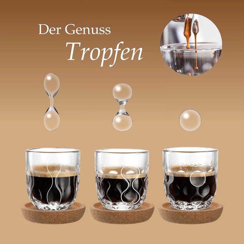 Espressoglas GOCCE 90ml 2. Variante 2er-Set