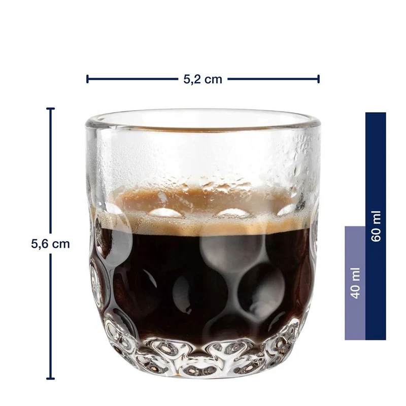 Espressoglas GOCCE 60ml 1. Variante 2er-Set