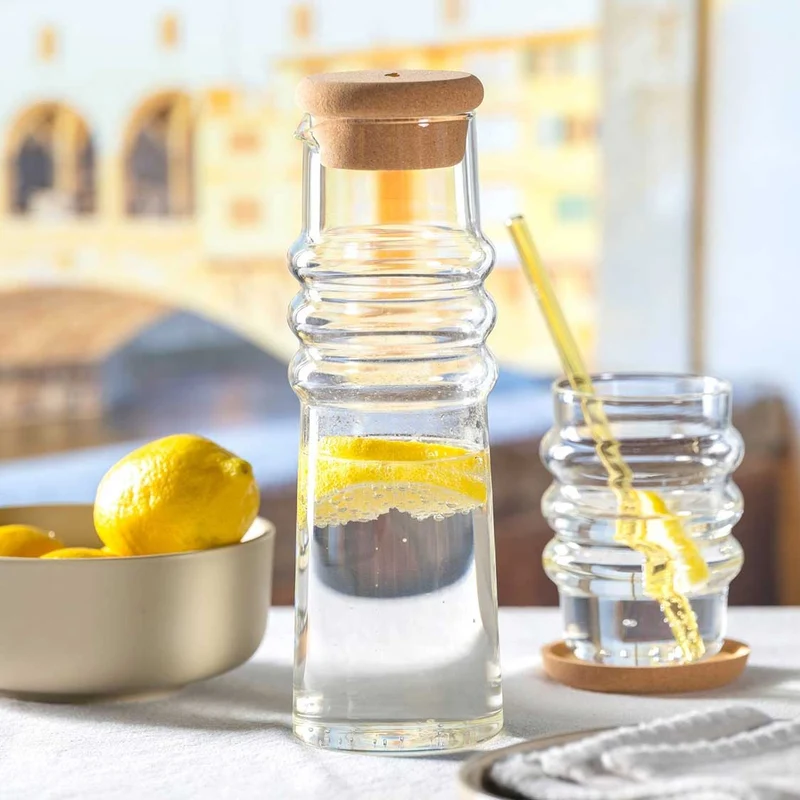 Karaffe SOLE 0,9 l mit Korkstopfen