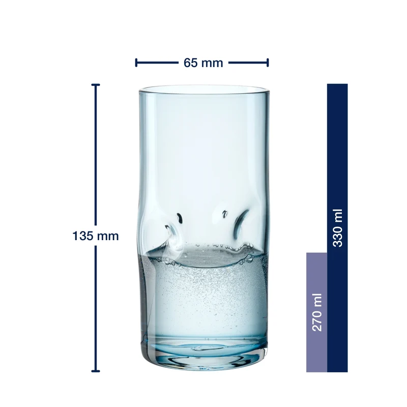 Trinkglas VESUVIO 330 ml 4er-Set farbig