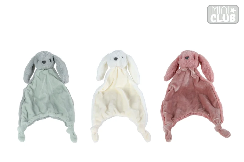 Mini Club Kuscheltier Hase mit Knöpfen, Plüsch, 3er-Set, 38 cm