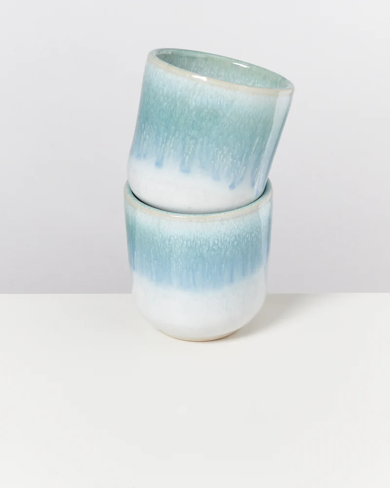 Alcachofra Becher klein grünblau