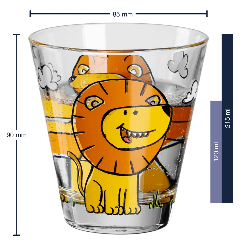 Kindertrinkset BAMBINI 9-teilig Löwe/Krokodil/Elefant