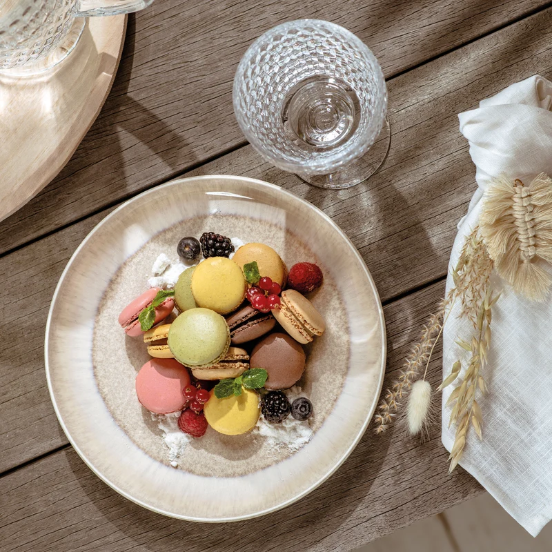 Villeroy & Boch Frühstücksteller / Dessertteller Perlemor Sand - ø 24 cm
