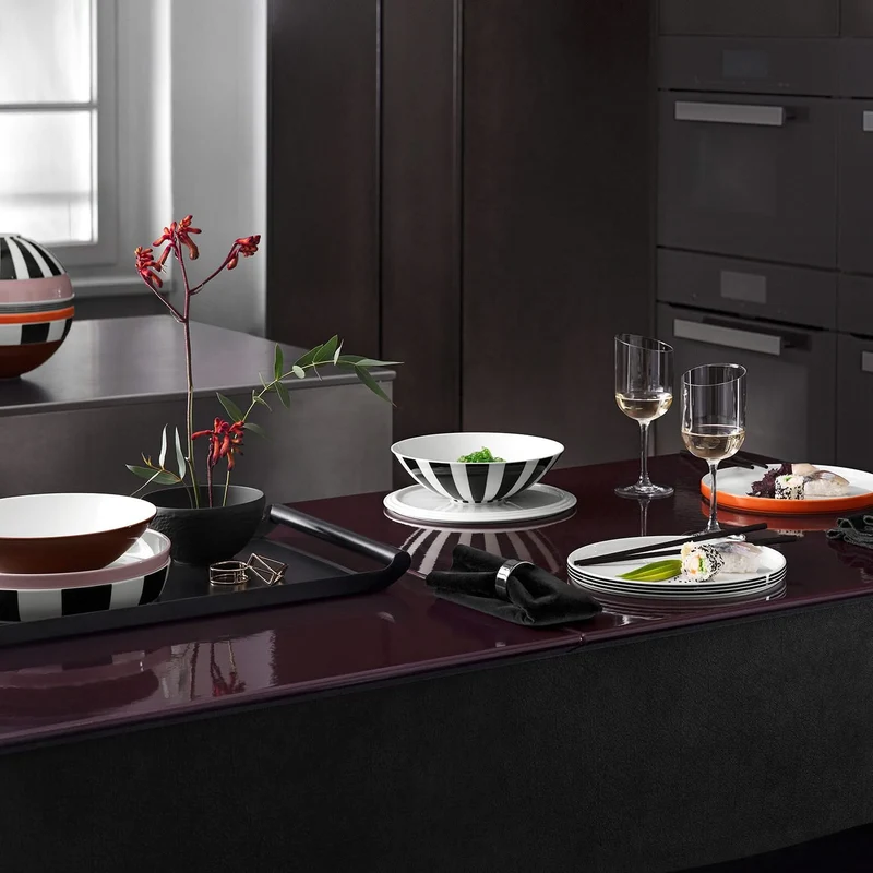 Villeroy & Boch Geschirrset La Boule Memphis 7-teilig / 2 Personen - 2 Schalen, 2 Teller, 2 Universalplatten und 1 Servierschale