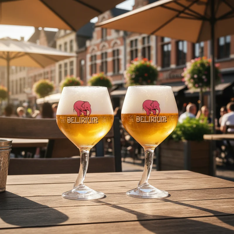 Delirium Biergläser mit Fuß 330 ml - 4 Stück