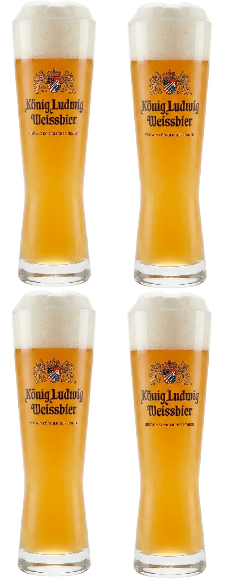 König Ludwig Biergläser Weizen 500 ml - 4 Stück