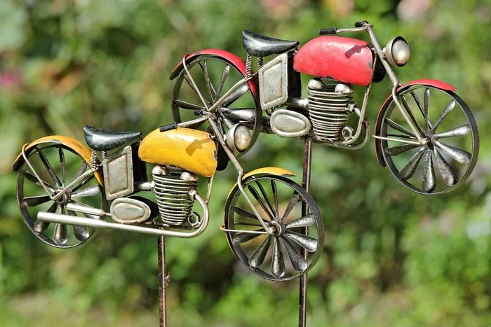 Gartenstab Motorrad, 2 sort.