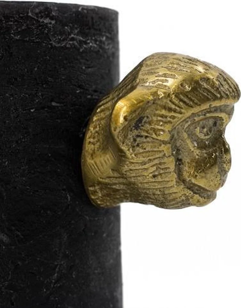 Kaarssteker aap aluminium 6,5x3x7cm goud