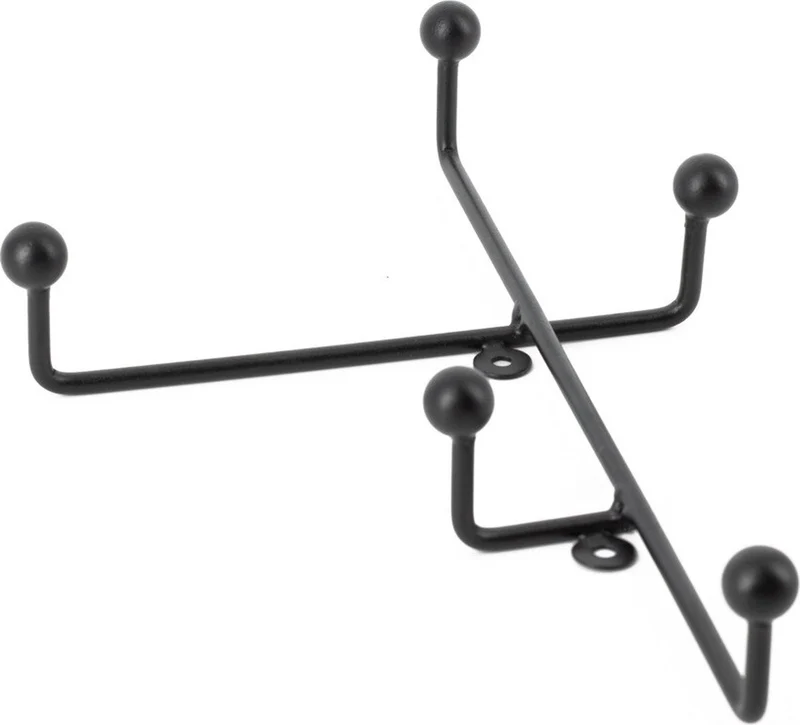 Kleerhanger metaal 5,5x27x18cm zwart