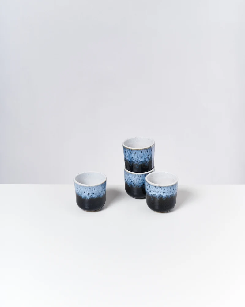 Alcachofra Becher klein schwarzblau 4er-Set