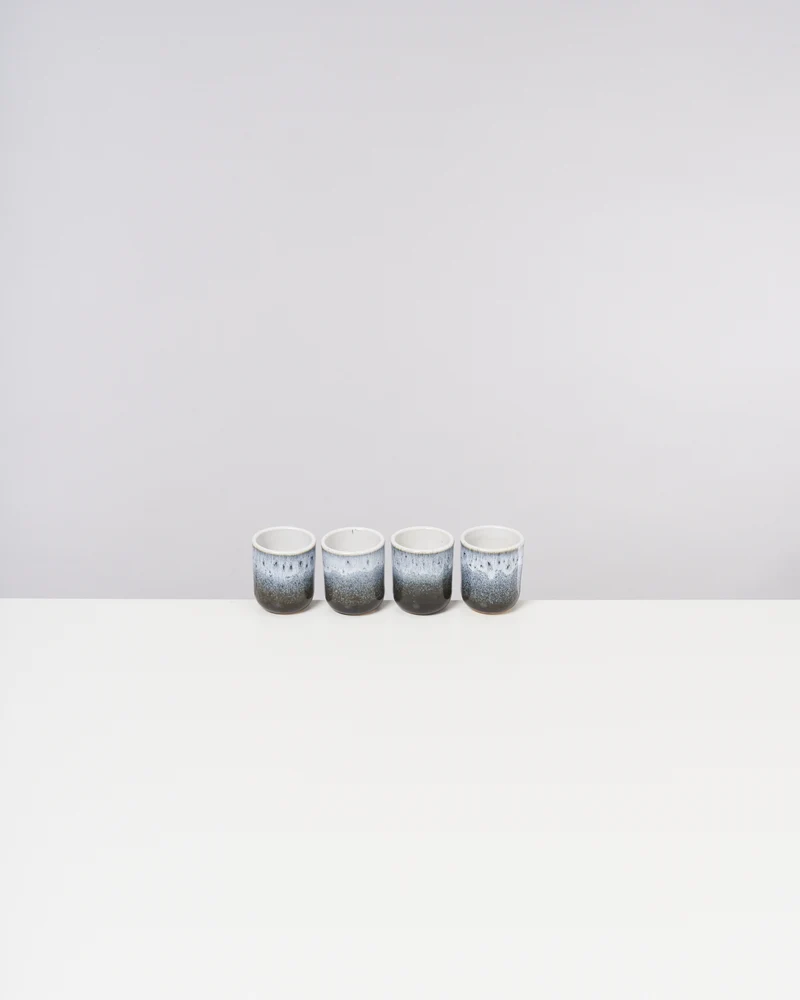 Alcachofra Espressobecher schwarzblau 4er-Set
