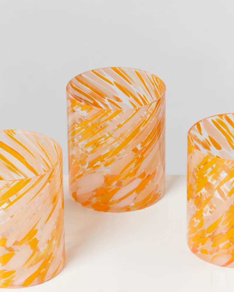 Joia Glas groß drops orange