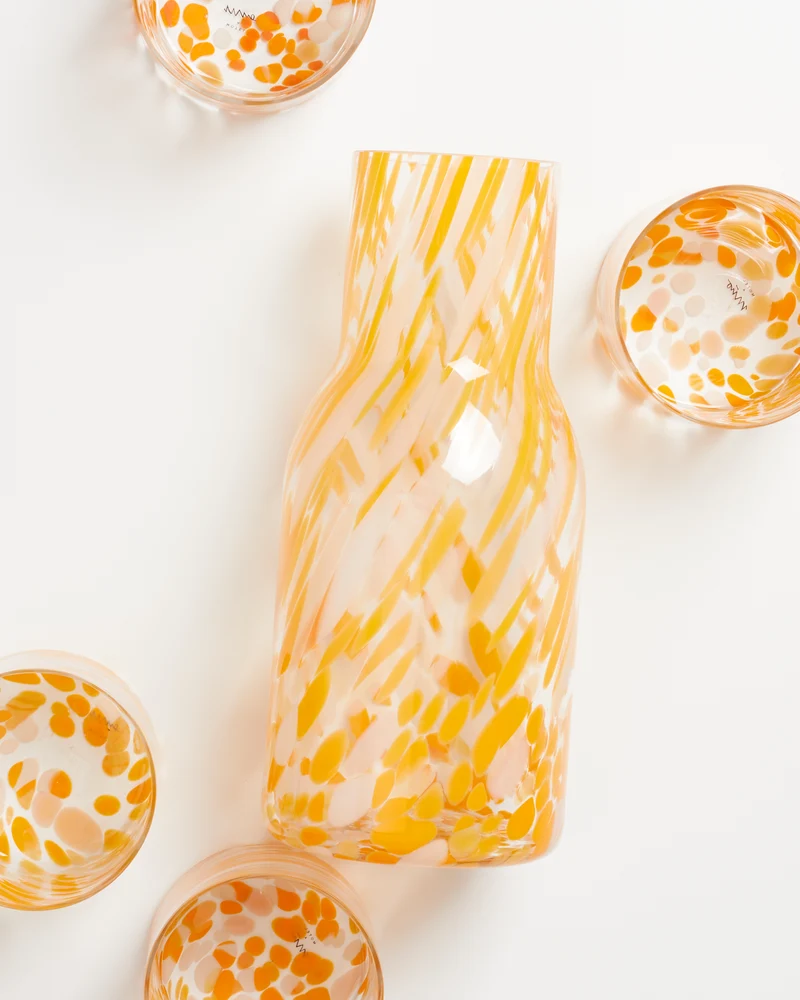 Joia Glas klein drops orange 5er-Set