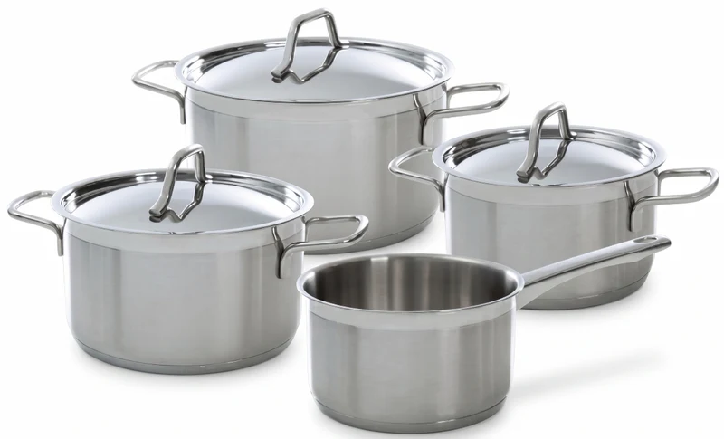 BK Topfset Marmite 4-teilig - Edelstahl - Kochtöpfe ø 16, 18, 20 & Stieltopf ø 16 cm