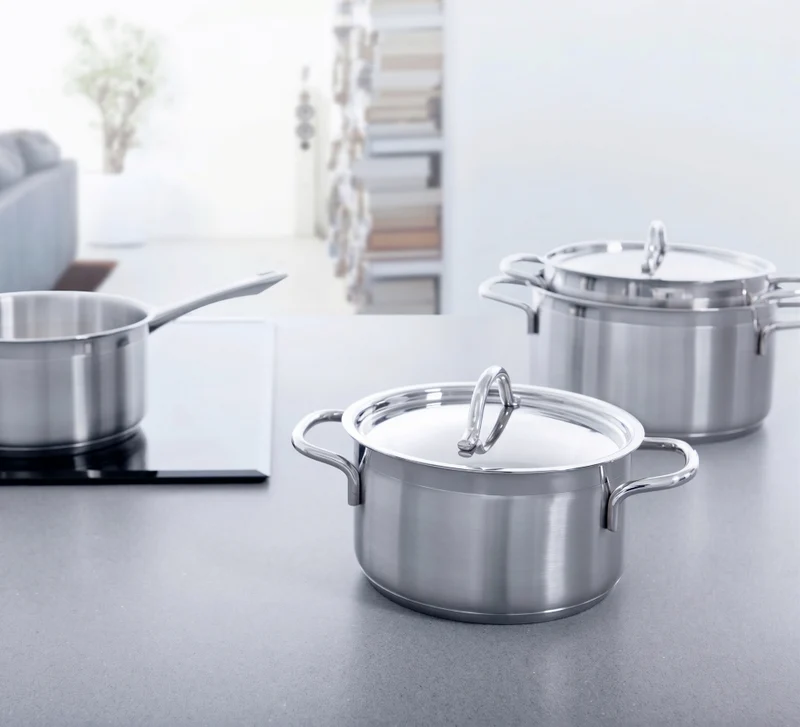 BK Topfset Marmite 4-teilig - Edelstahl - Kochtöpfe ø 16, 18, 20 & Stieltopf ø 16 cm