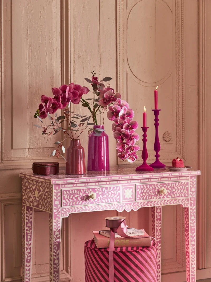PIP STUDIO Vase Metall pink 14x28cm