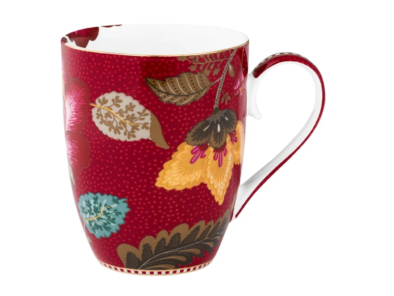 PIP STUDIO Blooming Tales Fantasy Dark Red Frühstücksset Set3