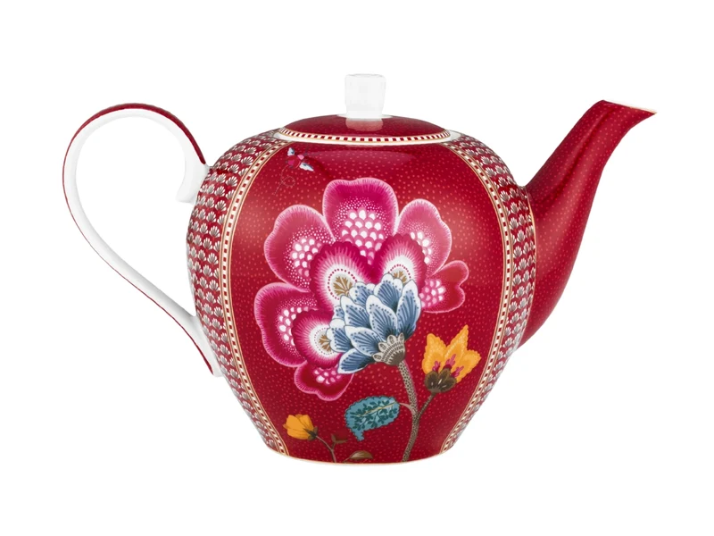 PIP STUDIO Blooming Tales Fantasy Dark Red Large Teekanne 1,6l