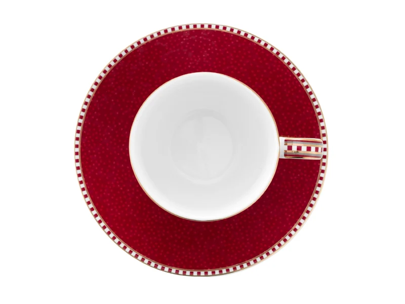PIP STUDIO Blooming Tales Dark Red Espressotasse mit Untertasse 0,12l