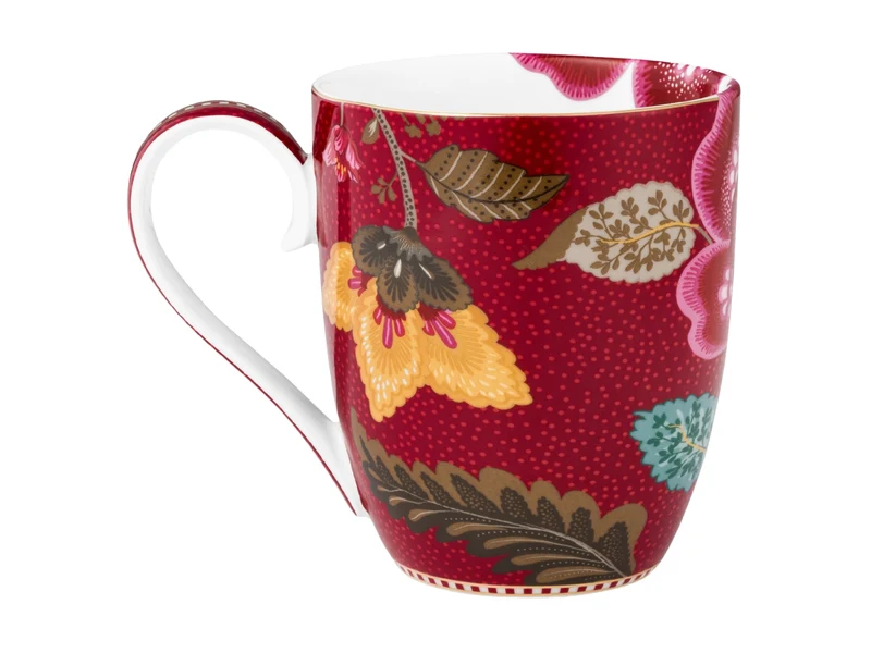PIP STUDIO Blooming Tales Fantasy Dark Red Henkelbecher XL 0,45l
