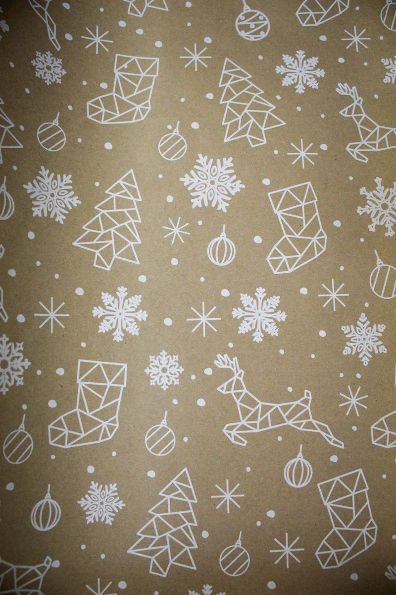 Rol pakpapier Christmas Glow Wit bruin FSC mix 60cm 12kg
