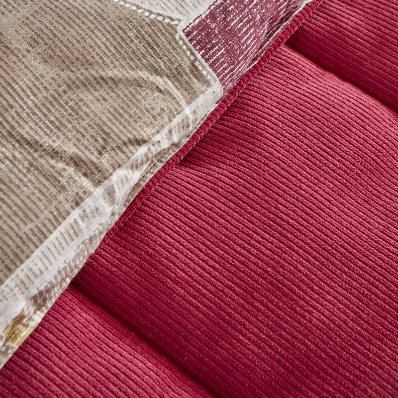 Karaca Home Lydia Doppelbett Stripe Comfort Set Bordeaux