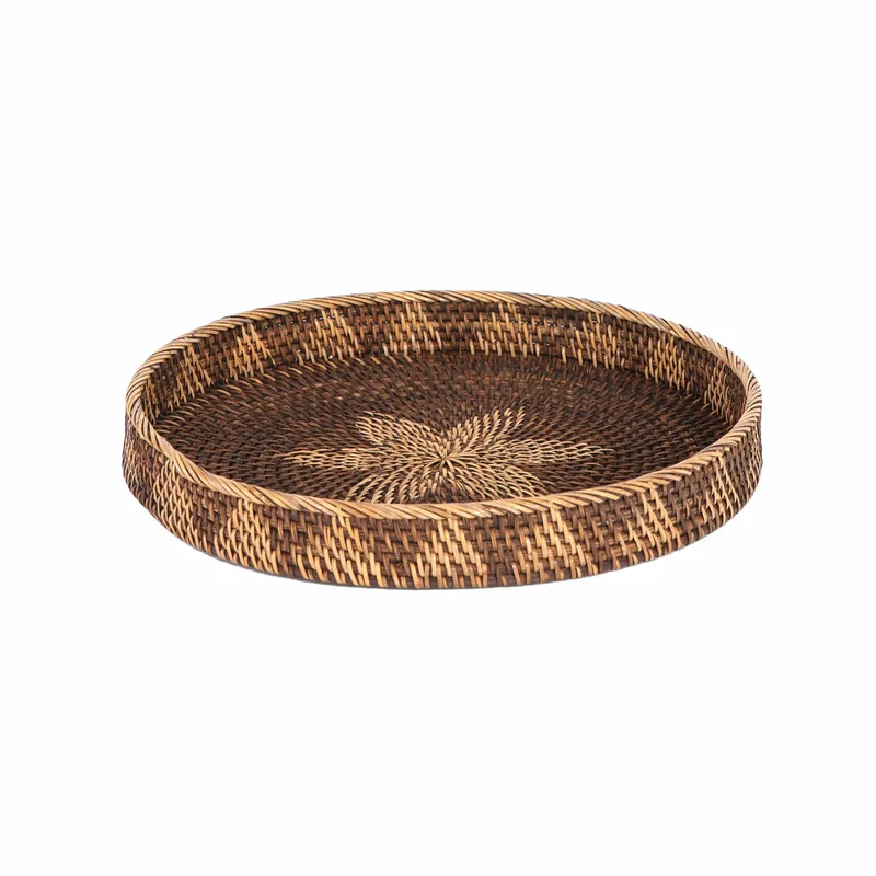 Karaca Home Antikes Rattan-Tablett 40 cmm